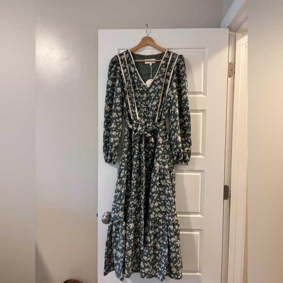 In February Dresses & Skirts - Chic Floral Midi Dress in Green
